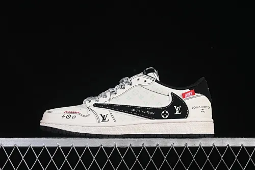 All categories Air Jordan Jordan series basketball shoes Air Jordan 1 Low High-end customized low-top sneakers Travis Scott x Fragment Design x Air Jordan 1 Low OG SP AJ1 Joe 1 LV joint black hook red label low-top cultural casual sneakers CX5050-Y30